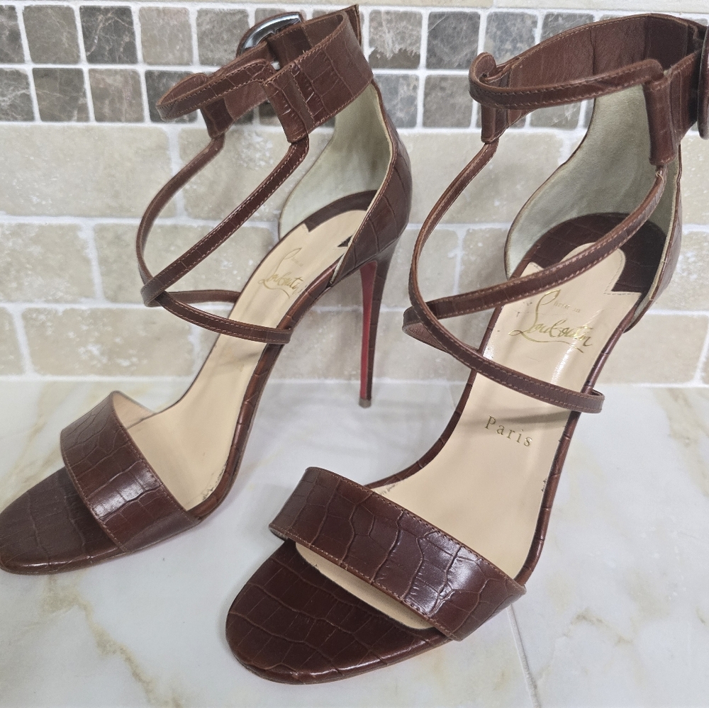 Christian Louboutin Choca Criss Cross Croc Size 40